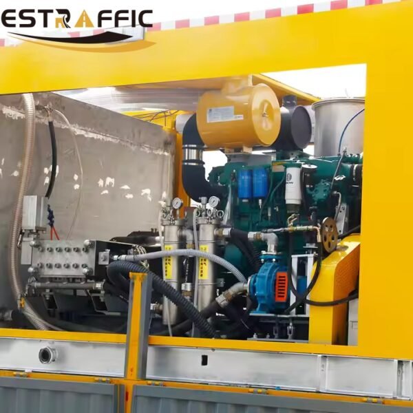high pressure water blasting road marking line removal machine (2)