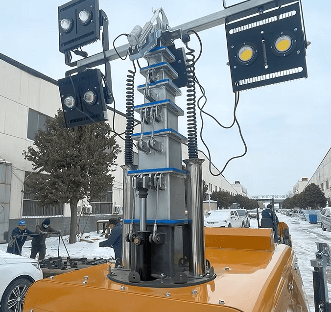 hydraulic lifting pole