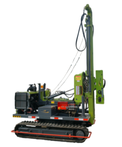 solar plant pile driving machine